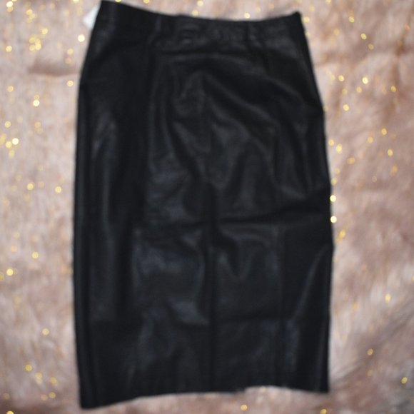 NWT! Free People Faux Leather Wrap Skirt (Size 12) - Picture 5 of 7